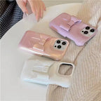 Protective Apple iPhone Back Cover - 3D Aesthetic Bow Soap iPhone Hybrid Silicone Case - Style 17