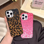 Protective Apple iPhone Back Cover - Leopard Shaded Glitter Glossy iPhone Pre-Order Case