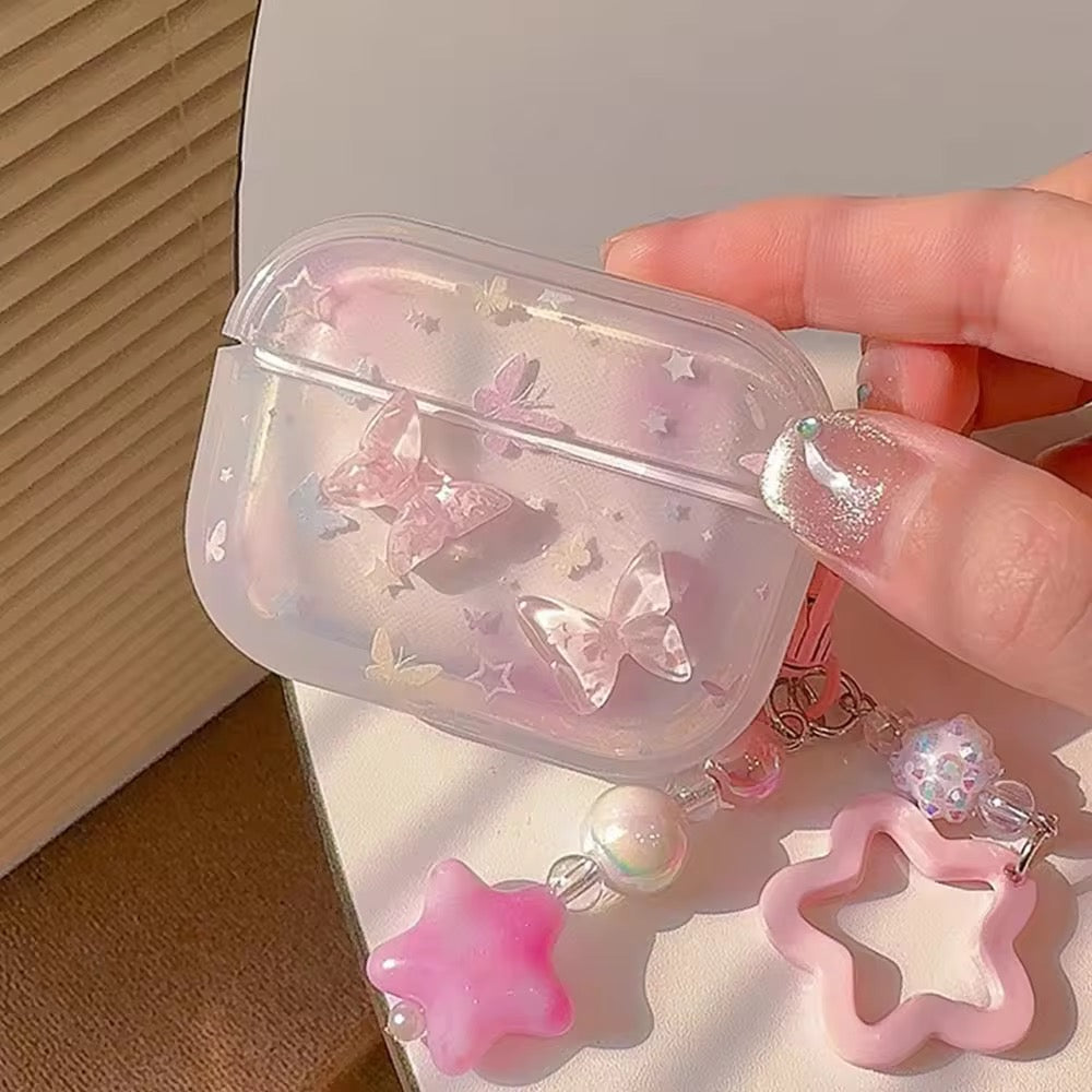 Cute 3D Butterfly Silicone Airpod With Lanyard
