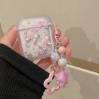 Cute 3D Butterfly Silicone Airpod With Lanyard Mobile Case by CoverMeUp - Style 3