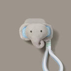 3D Gray Elephant Plush Fur Fabric Airpod Case With Hanging Mobile Case by CoverMeUp - Style 4