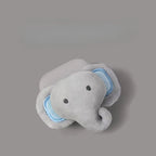 3D Gray Elephant Plush Fur Fabric Airpod Case With Hanging Mobile Case by CoverMeUp - Style 5