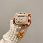 3D Brown Bear Airpod Case With Lanyard Mobile Case by CoverMeUp - Style 5