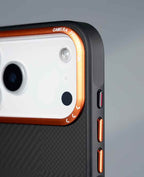 Case for iPhone 17 Pro Max | Metal Camera Ring Hard Carbon Fibre Magsafe Case