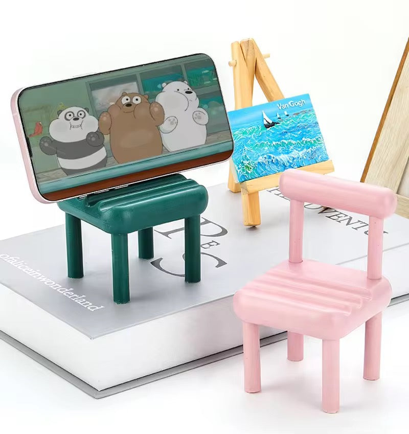 Mini Chair Portable Table Desktop Phone Holder Stand Mobile Case by CoverMeUp - Style 5