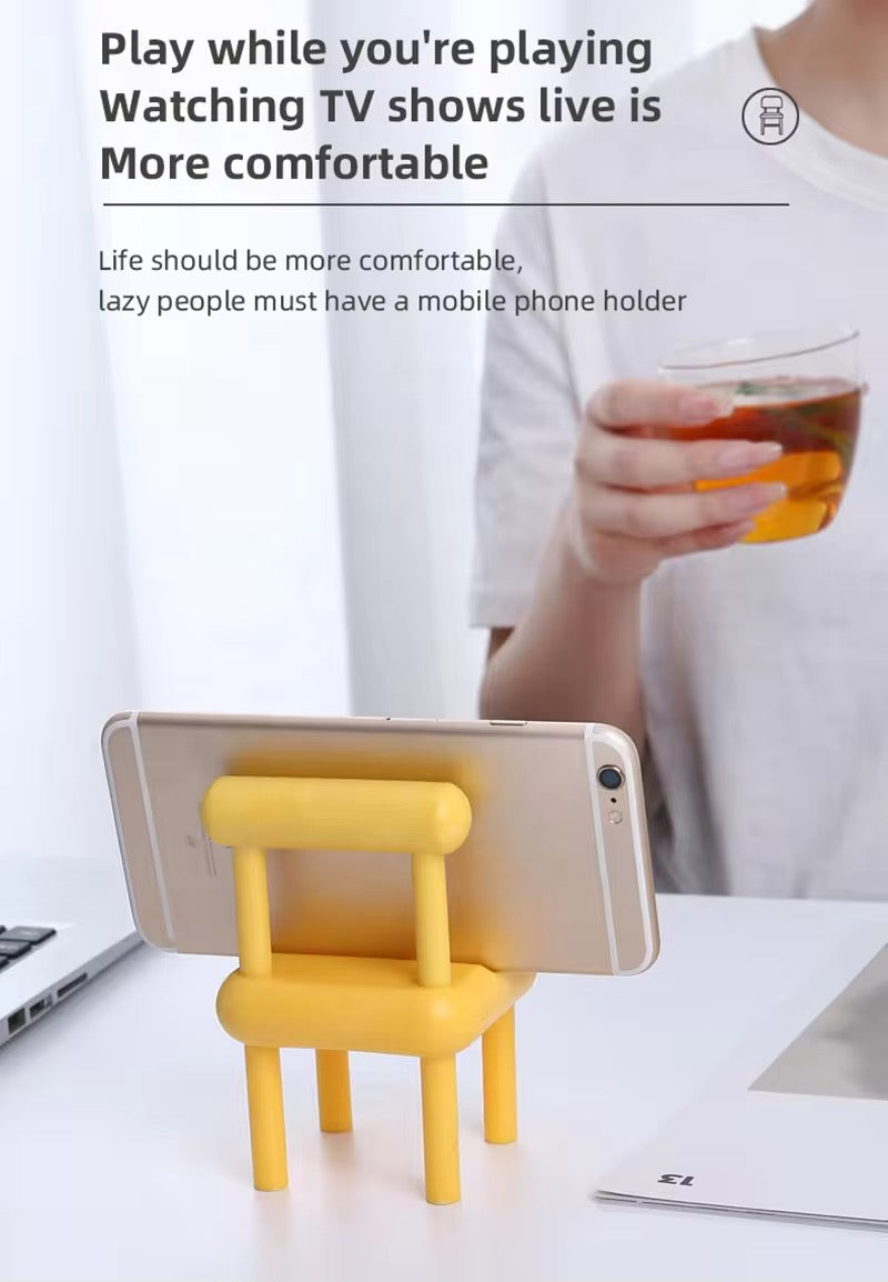 Mini Chair Portable Table Desktop Phone Holder Stand Mobile Case by CoverMeUp - Style 3