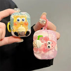 3D Spongebob Squarepants Patrick Star Gary Mr.Krabs Cartoon Glossy Airpod Silicone Case Mobile Case by CoverMeUp - Style 6