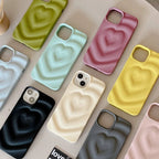 Protective Apple iPhone Back Cover - Heart Matte Colorful Candy iPhone 3D Textured Case