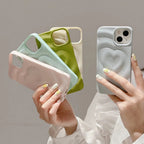 Protective Apple iPhone Back Cover - Heart Matte Colorful Candy iPhone 3D Textured Case - Style 3
