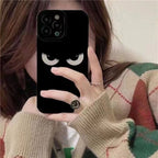 Protective Apple iPhone Back Cover - Angry Eyes Textured iPhone Soft Silicone Case - Style 2