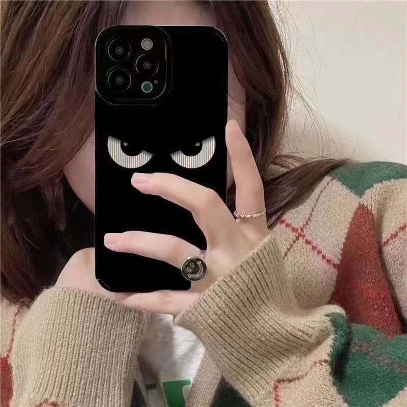Protective Apple iPhone Back Cover - Angry Eyes Textured iPhone Soft Silicone Case - Style 2