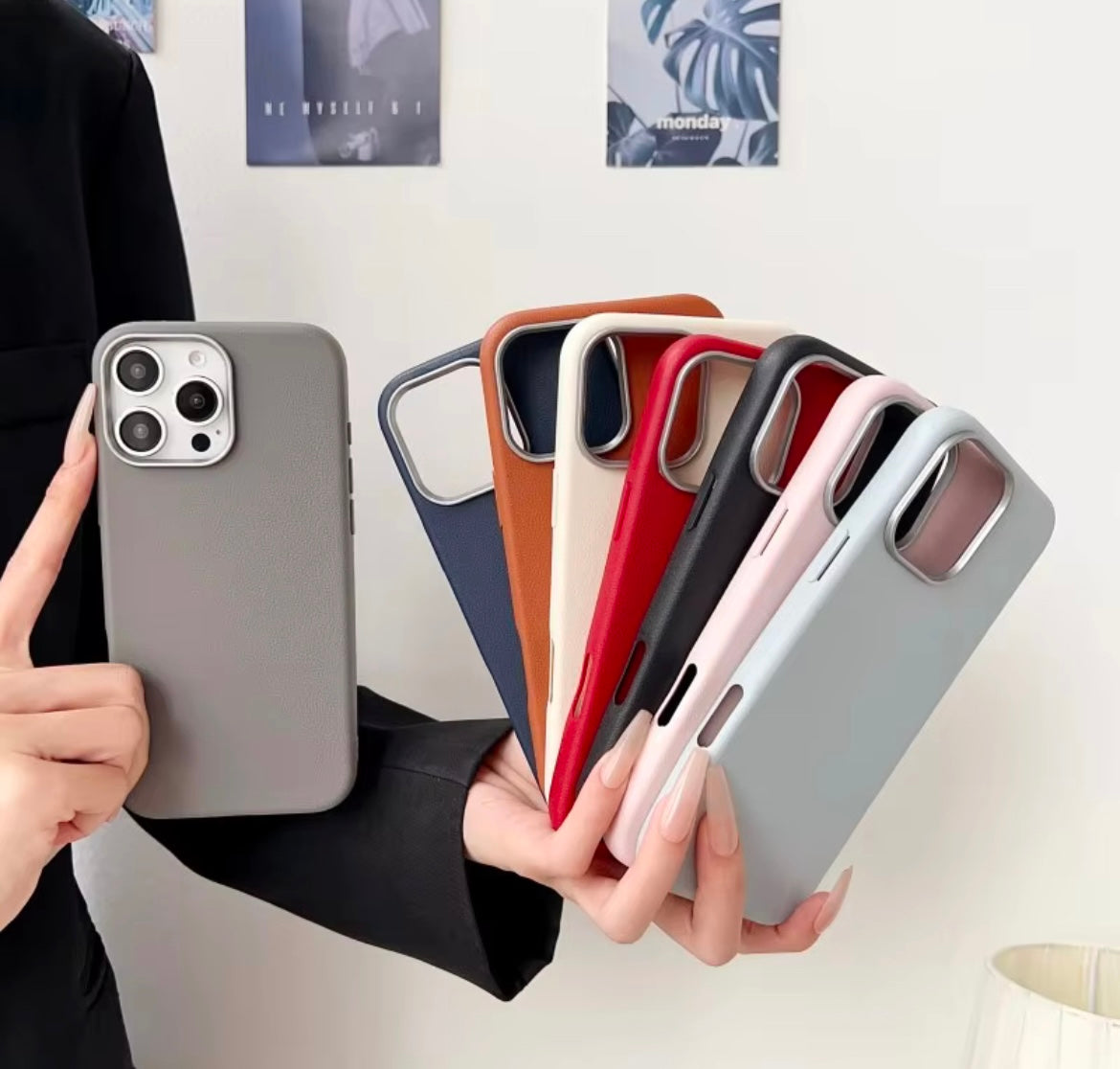 Protective Apple iPhone Back Cover - Ultra Thin Leather Soft Silicone iPhone Soft Case