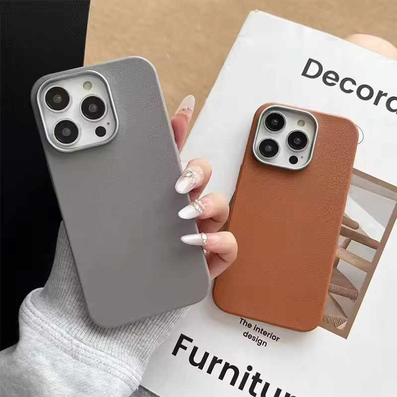 Protective Apple iPhone Back Cover - Ultra Thin Leather Soft Silicone iPhone Soft Case - Style 5