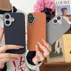 Protective Apple iPhone Back Cover - Ultra Thin Leather Soft Silicone iPhone Soft Case - Style 3