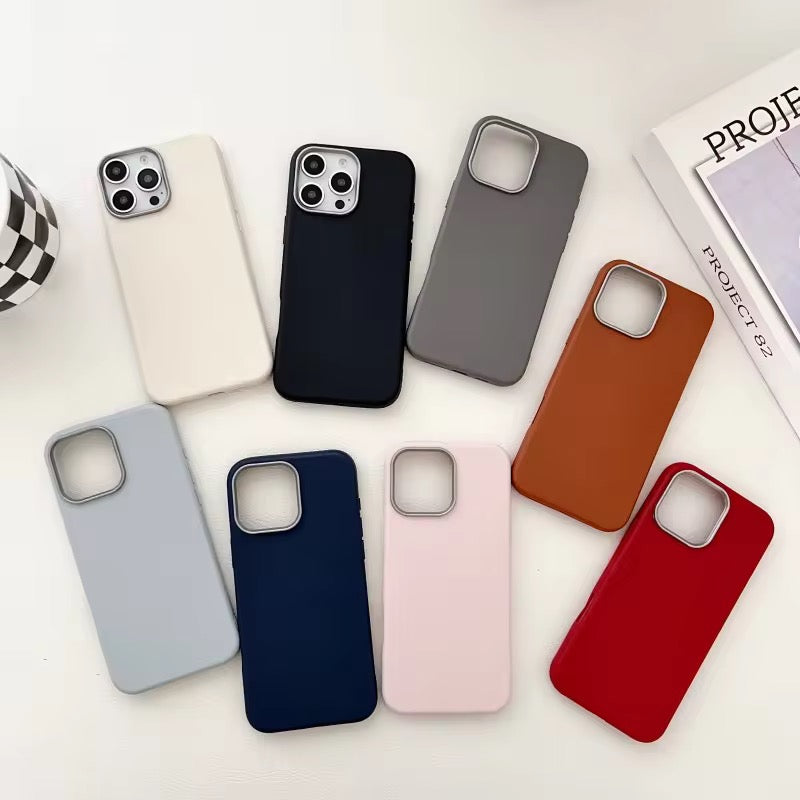 Protective Apple iPhone Back Cover - Ultra Thin Leather Soft Silicone iPhone Soft Case - Style 12