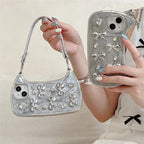 Protective Apple iPhone Back Cover - Stylish Love 3D Bow Handbag Bracelet iPhone Case - Style 3