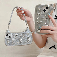 Stylish Love 3D Bow Handbag Bracelet iPhone Case