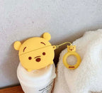 Pooh Yellow Rubber Silicone Airpod Case Mobile Case by CoverMeUp