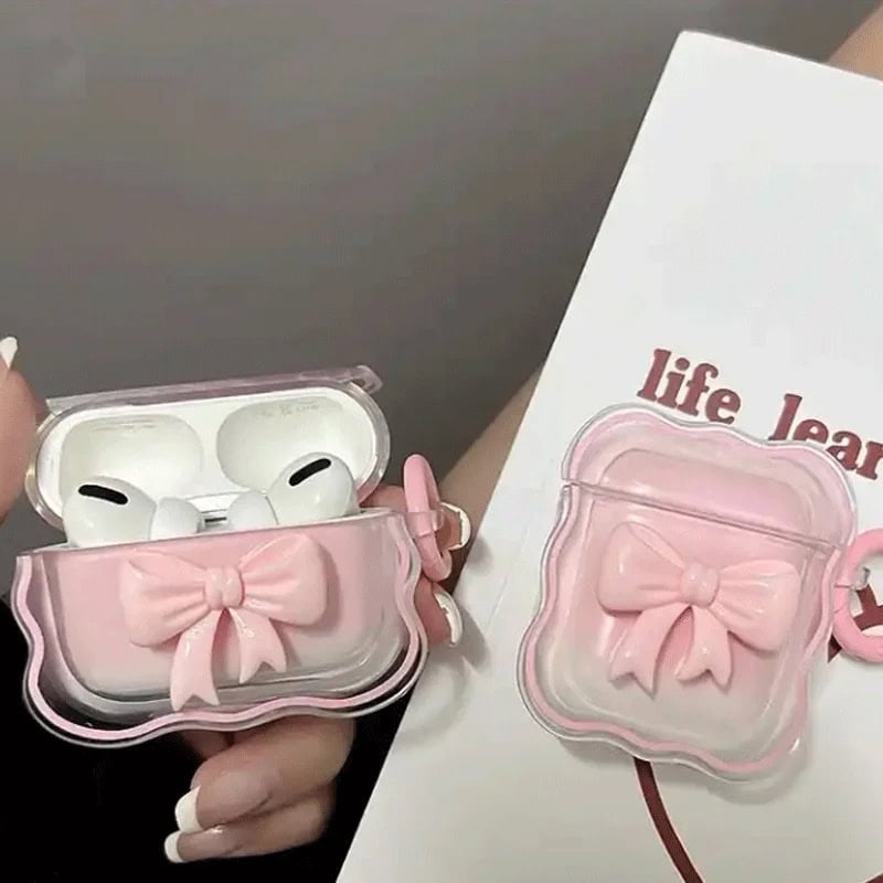 Wavy Edge Cute Bow Candy Colors Airpod Case Mobile Case by CoverMeUp - Style 6
