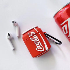 Cola Can Shaped Rubber Silicone Airpod Case