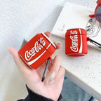 Cola Can Shaped Rubber Silicone Airpod Case Mobile Case by CoverMeUp - Style 3