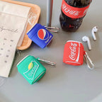 Cola Can Shaped Rubber Silicone Airpod Case Mobile Case by CoverMeUp - Style 2