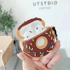 Cute Donut Rubber Silicone Airpod Case Mobile Case by CoverMeUp - Style 2