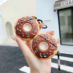 Cute Donut Rubber Silicone Airpod Case Mobile Case by CoverMeUp