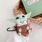 Baby Yoda Rubber Silicone Airpod Case Mobile Case by CoverMeUp - Style 2