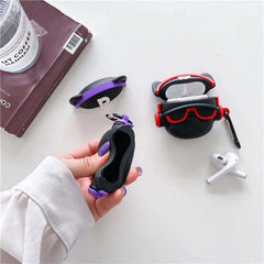 Bulldog Red Headphone Rubber Silicone Airpod Case