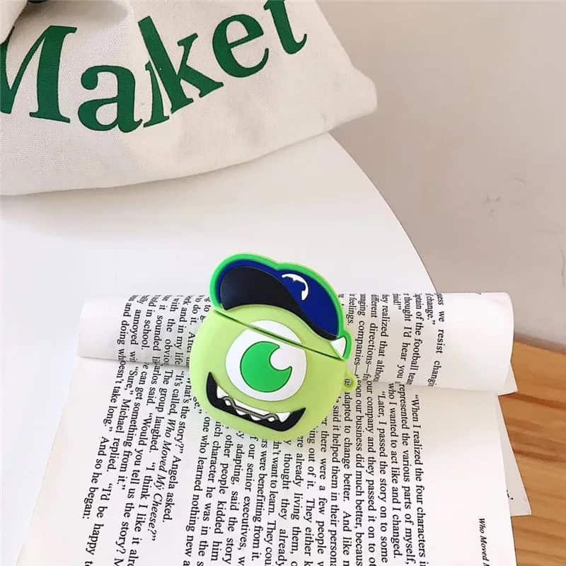 Monster Blue Green Rubber Silicone Airpod Case