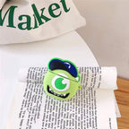 Monster Blue Green Rubber Silicone Airpod Case Mobile Case by CoverMeUp - Style 3