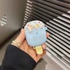 Blue Ice Cream Rubber Silicone Airpod Case Mobile Case by CoverMeUp