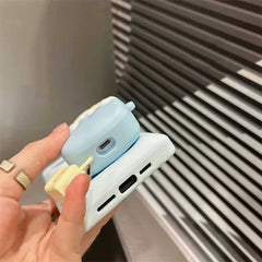 Blue Ice Cream Rubber Silicone Airpod Case