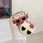 Kitty Sunglasses Rubber Silicone Airpod Case Mobile Case by CoverMeUp