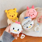 Pooh Yellow Rubber Silicone Airpod Case Mobile Case by CoverMeUp - Style 2