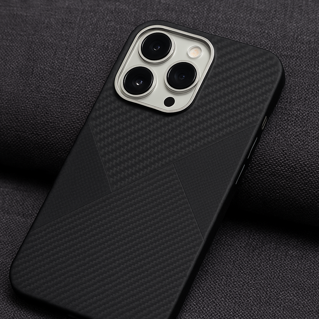 Protective Apple iPhone Back Cover - SooPii Kevlar Carbon Fibre Ultra Slim Case for iPhone 16 Pro - Style 4