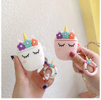 Cute Unicorn Rubber Silicone Airpod Case Mobile Case by CoverMeUp - Style 3