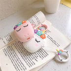 Cute Unicorn Rubber Silicone Airpod Case Mobile Case by CoverMeUp - Style 4