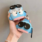 3D Movable Sunglasses Clown Fish Rubber Silicone Airpod Case Mobile Case by CoverMeUp - Style 2