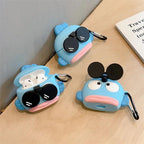 3D Movable Sunglasses Clown Fish Rubber Silicone Airpod Case Mobile Case by CoverMeUp