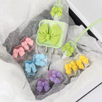 Protective Apple iPhone Back Cover - Wavy Edge Cute Bow Candy Colors Trendy iPhone Adapter Charger Cable Wire Protector Set - Style 3