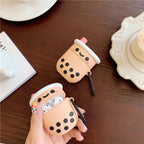 Cute Boba Bubble Tea Rubber Silicone Airpod Case Mobile Case by CoverMeUp - Style 3