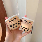 Cute Boba Bubble Tea Rubber Silicone Airpod Case Mobile Case by CoverMeUp - Style 5