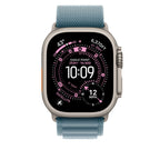 Light Blue Alpine Loop With Silver Metal Connectors (44mm /45mm /46mm & 49mm)