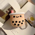 Cute Boba Bubble Tea Rubber Silicone Airpod Case Mobile Case by CoverMeUp - Style 6