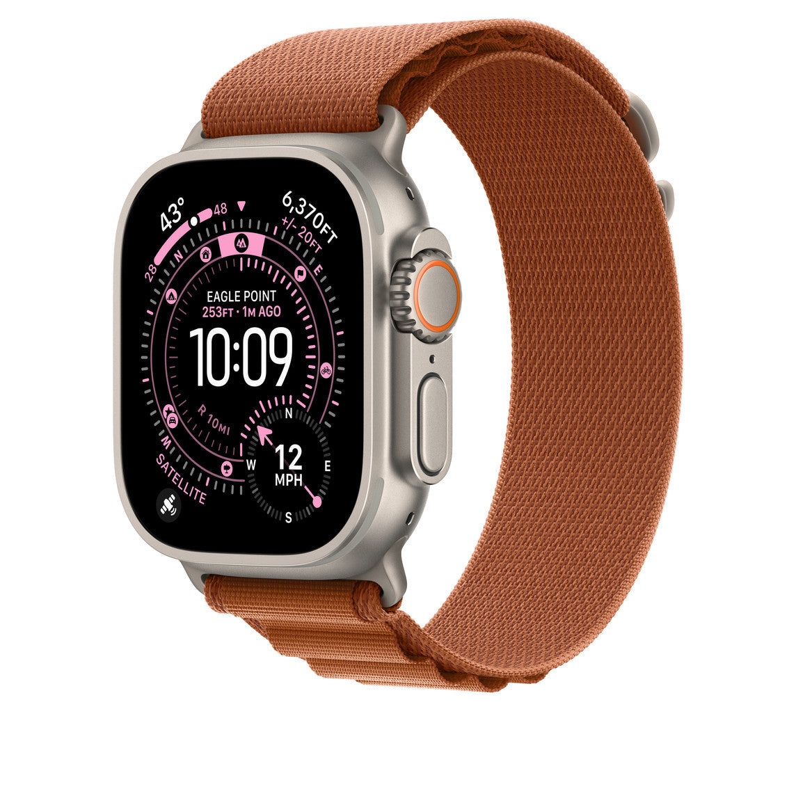 Terra Cotta Alpine Loop With Silver Metal Connectors (44mm /45mm /46mm & 49mm)