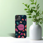 Multi Hearts Name Phone Holder Glossy Metal Bumper Case Mobile Case by CoverMeUp