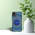 Blue Mandala Phone Holder Glossy Metal Bumper Case Mobile Case by CoverMeUp