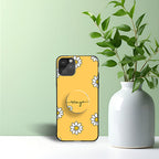 Yellow Flower Phone Holder Glossy Metal Bumper Case Mobile Case by CoverMeUp